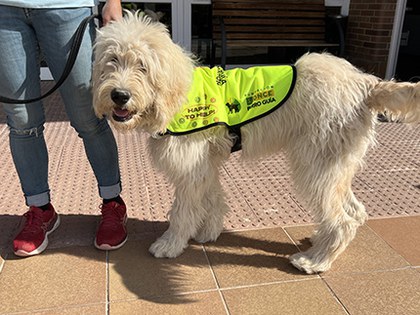 Enui, labraniche, con nuevo chaleco donado por Dukier
