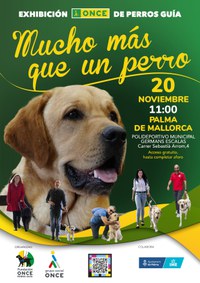 Cartel exhibición perros guía en Palma de Mallorca