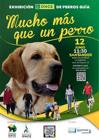 Cartel de la exhibición de perros guía en Santander Cartel de la exhibición de perros guía en Santander