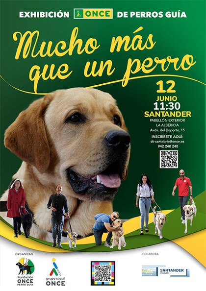 Cartel de la exhibición de perros guía en Santander Cartel de la exhibición de perros guía en Santander