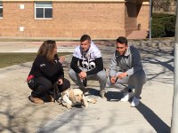 Aitor Ruibal y Francisco Varela durante la visita