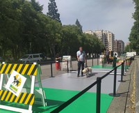 Momento de la exhibición en Pamplona