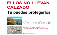 Cartel campaña ellos no llevan calzado